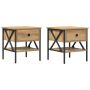 mesaXL Mesas de Noche 2 pcs de Roble Artesanal 40x42x45 cm Madera Ingenierizada | Foro24.es | Tu tienda online para hogar, jardín y más Foro24.es