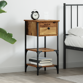 Cabinet de Noche Madera Vieja 34x36x70 cm Madera Elaborada de , Mesitas de noche - Ref: Foro24-871236, Precio: 50,02 €, Descu...