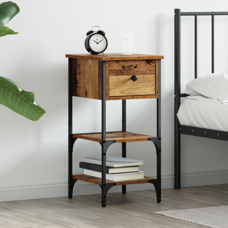 Cabinet de Noche Madera Vieja 34x36x70 cm Madera Elaborada de , Mesitas de noche - Ref: Foro24-871236, Precio: 50,02 €, Descu...