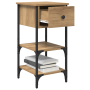 Armario de Noche de Rojo Artesanal 34x36x70 cm de Madera Engineered de , Mesitas de noche - Ref: Foro24-871238, Precio: 50,02...