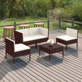 5-piece garden furniture set and brown synthetic rattan cushions by vidaXL, Garden sets - Ref: Foro24-3094339, Price: 385,92 ...