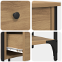 Mesitas de Noche 2 pcs Roble Artesanal 34x36x70 cm Madera Ingenierizada de , Mesitas de noche - Ref: Foro24-871239, Precio: 1...