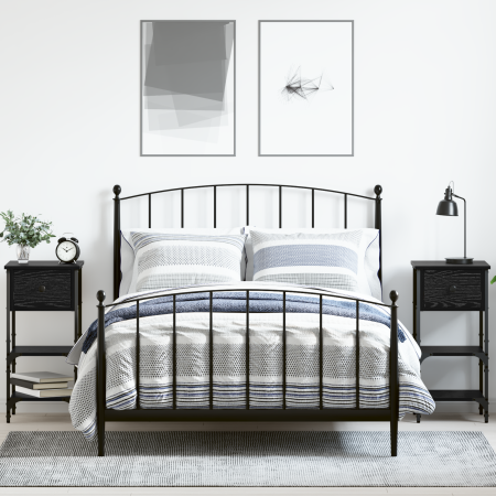 Mesas de Noche 2 pcs Roble Negro 34x36x70 cm Madera Maciza de , Mesitas de noche - Ref: Foro24-871241, Precio: 96,70 €, Descu...