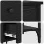 Mesas de Noche 2 pcs Roble Negro 34x36x70 cm Madera Maciza de , Mesitas de noche - Ref: Foro24-871241, Precio: 96,70 €, Descu...