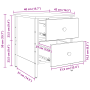 Cabine de Noche Madera Antigua 40x42x50 cm Madera Agregada de , Mesitas de noche - Ref: Foro24-871246, Precio: 55,54 €, Descu...