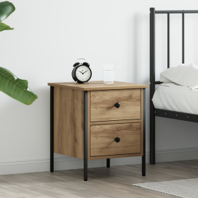 Armario de Noche Roble Artesanal 40x42x50 cm Madera Elaborada de , Mesitas de noche - Ref: Foro24-871247, Precio: 55,54 €, De...