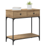 Mesa Consola Roble Artesanal 75x34.5x75 cm Madera Trabajada de , Mesas auxiliares - Ref: Foro24-871297, Precio: 77,00 €, Desc...