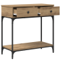 Mesa Consola Roble Artesanal 75x34.5x75 cm Madera Trabajada de , Mesas auxiliares - Ref: Foro24-871297, Precio: 77,00 €, Desc...