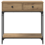 Mesa Consola Roble Artesanal 75x34.5x75 cm Madera Trabajada de , Mesas auxiliares - Ref: Foro24-871297, Precio: 77,00 €, Desc...