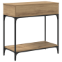 Mesa Consola Roble Artesanal 75x34.5x75 cm Madera Trabajada de , Mesas auxiliares - Ref: Foro24-871297, Precio: 77,00 €, Desc...