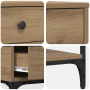Mesa Consola Roble Artesanal 75x34.5x75 cm Madera Trabajada de , Mesas auxiliares - Ref: Foro24-871297, Precio: 77,00 €, Desc...