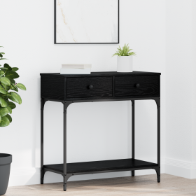 Mesa de Consola Roble Negro 75x34.5x75 cm Madera Ingenierizada de , Mesas auxiliares - Ref: Foro24-871298, Precio: 81,65 €, D...