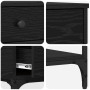 Mesa de Consola Roble Negro 75x34.5x75 cm Madera Ingenierizada de , Mesas auxiliares - Ref: Foro24-871298, Precio: 81,65 €, D...