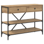Mesa Consola de Roble Artesanal 100x34.5x75 cm de Madera Elaborada de , Mesas auxiliares - Ref: Foro24-871305, Precio: 102,57...