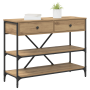 Mesa Consola de Roble Artesanal 100x34.5x75 cm de Madera Elaborada de , Mesas auxiliares - Ref: Foro24-871305, Precio: 102,57...