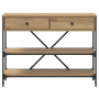 Mesa Consola de Roble Artesanal 100x34.5x75 cm de Madera Elaborada de , Mesas auxiliares - Ref: Foro24-871305, Precio: 102,57...