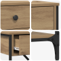 Mesa Consola de Roble Artesanal 100x34.5x75 cm de Madera Elaborada de , Mesas auxiliares - Ref: Foro24-871305, Precio: 102,57...