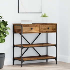 Mesa Consola Madera Vieja 75x34.5x75 cm Madera Engineered de , Mesas auxiliares - Ref: Foro24-871312, Precio: 86,37 €, Descue...