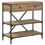 mesa consola Roble Artesanal 75x34.5x75 cm Madera de Calidad