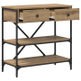 mesa consola Roble Artesanal 75x34.5x75 cm Madera de Calidad