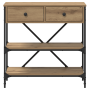 mesa consola Roble Artesanal 75x34.5x75 cm Madera de Calidad