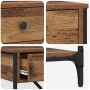 Mesa Consola Madera Vieja 75x34.5x75 cm Madera Engineered de , Mesas auxiliares - Ref: Foro24-871312, Precio: 86,37 €, Descue...
