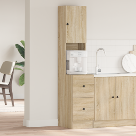 Gabinete de Cocina Roble Sonoma 35x50x180 cm Madera Ingeniería de , Armarios de cocina - Ref: Foro24-871372, Precio: 108,97 €...