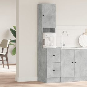 Gabinete de Cocina Gris Concreto 35x50x180 cm Madera Manufacturada de , Armarios de cocina - Ref: Foro24-871373, Precio: 104,...