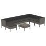Gartenmöbelset 9-tlg. und Kissen Kunststoff Rattan grau von vidaXL, Gartensets - Ref: Foro24-3094426, Preis: 823,05 €, Rabatt: %