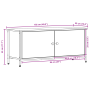 Soporte de TV de roble negro Roble negro Tablero de partículas, Metal de , Muebles TV - Ref: Foro24-873888, Precio: 75,90 €, ...