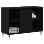 Unidad de Tocador Roble Negro Madera Maciza Mediano de , Tocadores de baño - Ref: Foro24-873894, Precio: 79,94 €, Descuento: %
