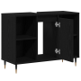Unidad de Tocador Roble Negro Madera Maciza Mediano de , Tocadores de baño - Ref: Foro24-873894, Precio: 79,94 €, Descuento: %
