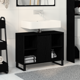 Unidad de Tocador de Roble Negro Roble negro MDF Mediano