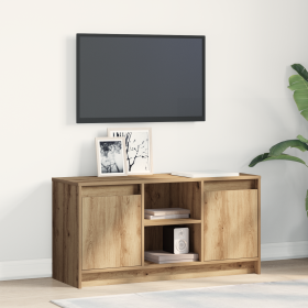 Centro de Entretenimiento Roble Madera de Buena Calidad Mediano de , Muebles TV - Ref: Foro24-873916, Precio: 100,76 €, Descu...