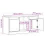 Centro de Entretenimiento Roble Madera de Buena Calidad Mediano de , Muebles TV - Ref: Foro24-873916, Precio: 100,76 €, Descu...