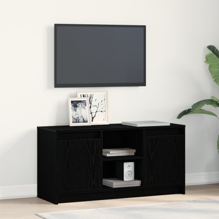 Centro de Entretenimiento Roble Negro Madera Elaborada Mediano de , Muebles TV - Ref: Foro24-873917, Precio: 106,78 €, Descue...