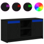 Centro de Entretenimiento Roble Negro Madera Elaborada Mediano de , Muebles TV - Ref: Foro24-873917, Precio: 106,78 €, Descue...