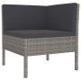 5-teiliges Gartenmöbel-Set und graue synthetische Rattankissen von vidaXL, Gartensets - Ref: Foro24-3094342, Preis: 379,08 €,...