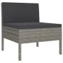 5-piece garden furniture set and gray synthetic rattan cushions by vidaXL, Garden sets - Ref: Foro24-3094342, Price: 371,40 €...