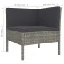 5-teiliges Gartenmöbel-Set und graue synthetische Rattankissen von vidaXL, Gartensets - Ref: Foro24-3094342, Preis: 371,40 €,...