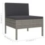 5-teiliges Gartenmöbel-Set und graue synthetische Rattankissen von vidaXL, Gartensets - Ref: Foro24-3094342, Preis: 371,40 €,...
