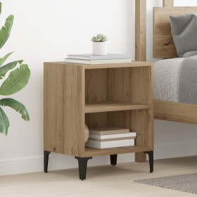 Cabinet de Noche Roble Artesanal 40x30x50 cm Madera Industrial de , Mesitas de noche - Ref: Foro24-875100, Precio: 43,67 €, D...