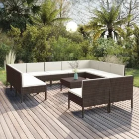 Garden furniture set 12 pieces and brown synthetic rattan cushions by vidaXL, Garden sets - Ref: Foro24-3094607, Price: 890,1...