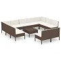 Garden furniture set 12 pieces and brown synthetic rattan cushions by vidaXL, Garden sets - Ref: Foro24-3094607, Price: 826,6...