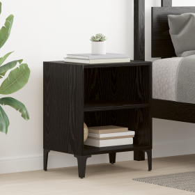 Armarios de Noche 2 pcs en Roble Negro 40x30x50 cm de Madera de , Mesitas de noche - Ref: Foro24-875103, Precio: 69,31 €