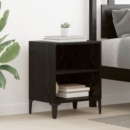 Armarios de Noche 2 pcs en Roble Negro 40x30x50 cm de Madera de , Mesitas de noche - Ref: Foro24-875103, Precio: 69,31 €, Des...