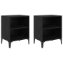 Armarios de Noche 2 pcs en Roble Negro 40x30x50 cm de Madera de , Mesitas de noche - Ref: Foro24-875103, Precio: 69,31 €, Des...