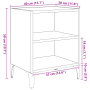Armarios de Noche 2 pcs en Roble Negro 40x30x50 cm de Madera de , Mesitas de noche - Ref: Foro24-875103, Precio: 69,31 €, Des...