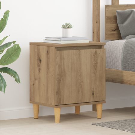 Mesita de Noche de Roble Artesanal Roble artesanal MDF de , Mesitas de noche - Ref: Foro24-875105, Precio: 44,42 €, Descuento: %