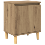 Mesita de Noche de Roble Artesanal Roble artesanal MDF de , Mesitas de noche - Ref: Foro24-875105, Precio: 44,42 €, Descuento: %